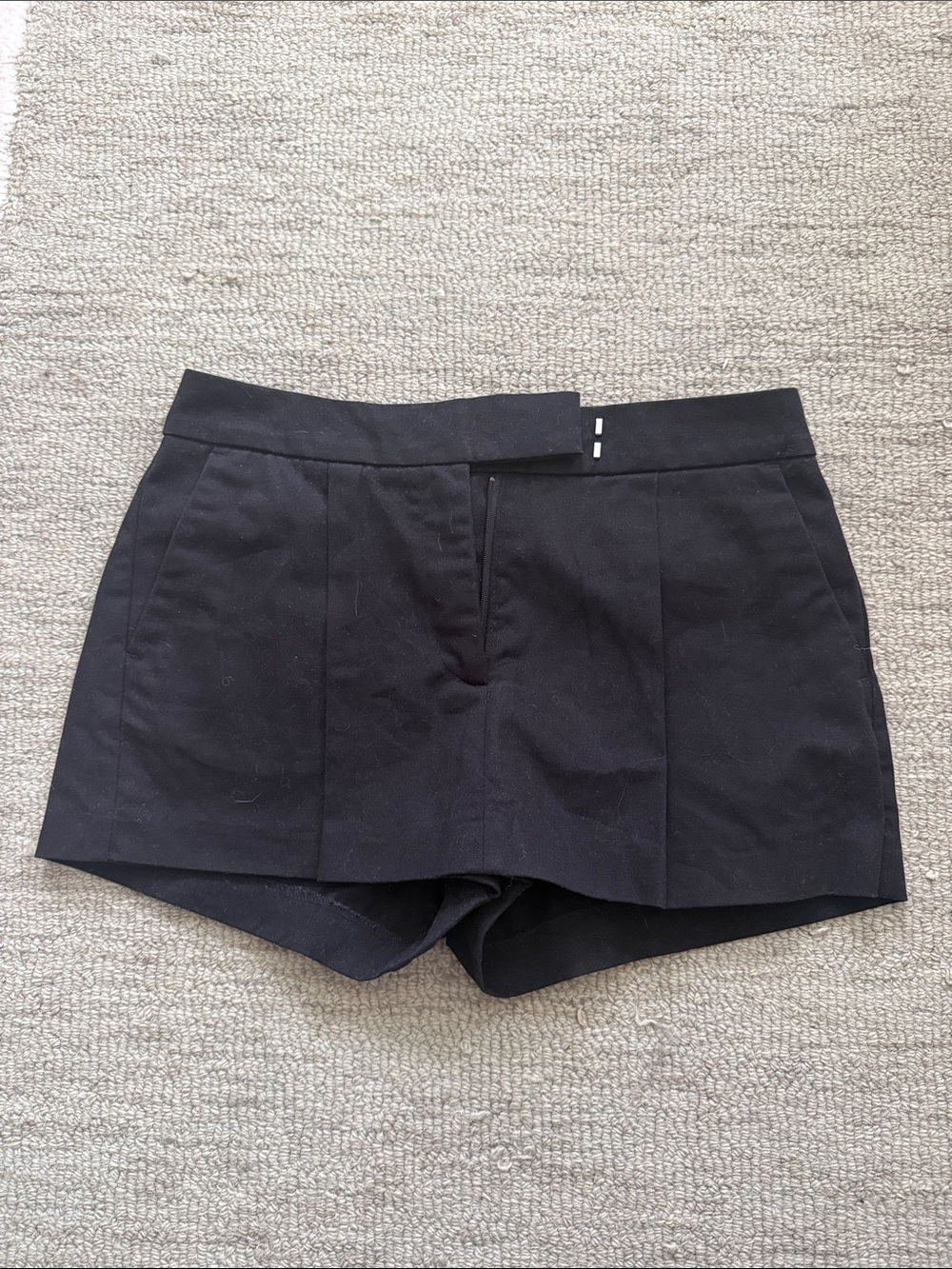 Black pleated front skort
